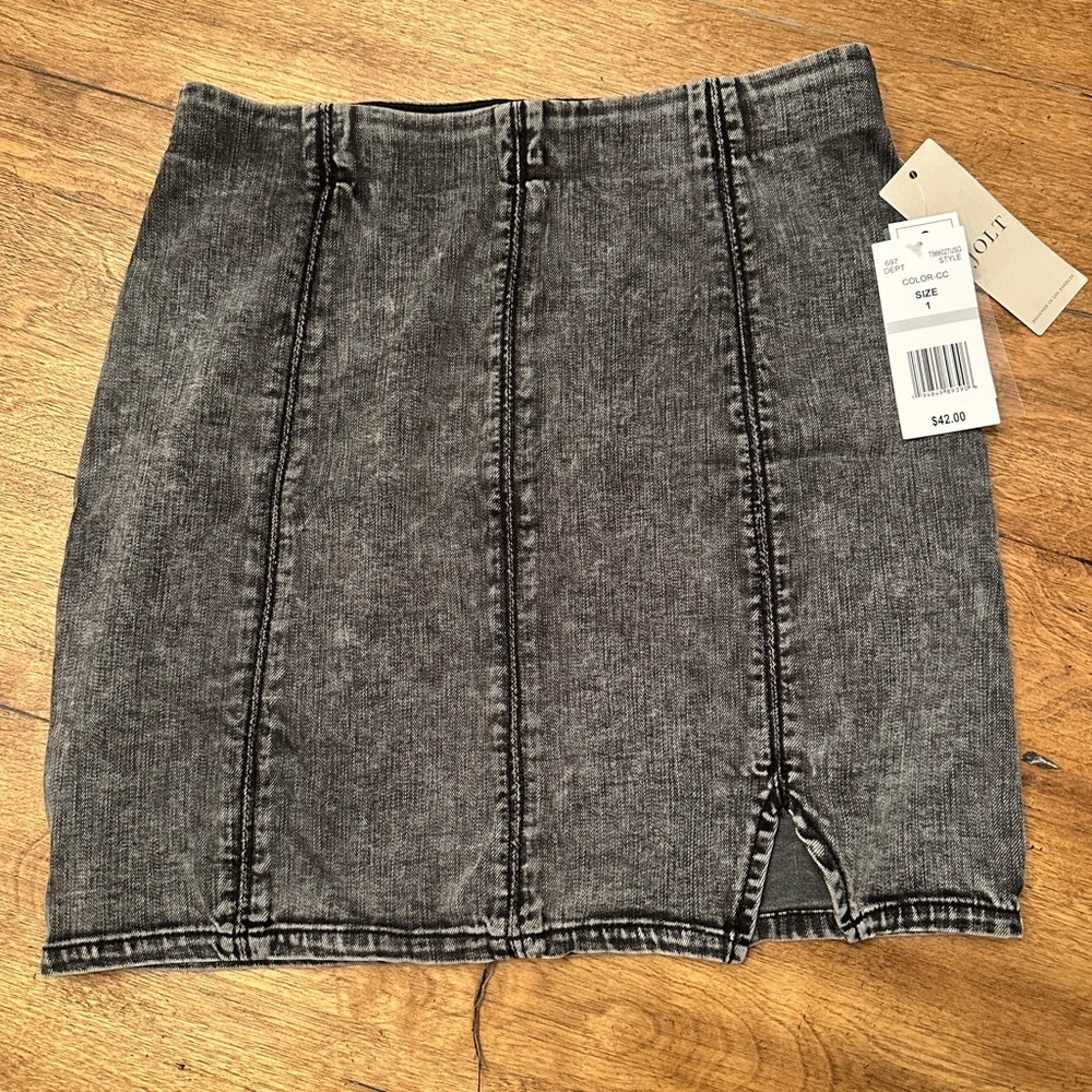 Jolt Gray Mini Skirt